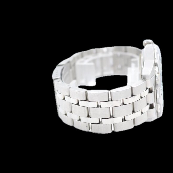 40mm Lucien Piccard 26421WH Calendar Moonphase Men's Quartz Wristwatch Steel - Picture 6 of 8